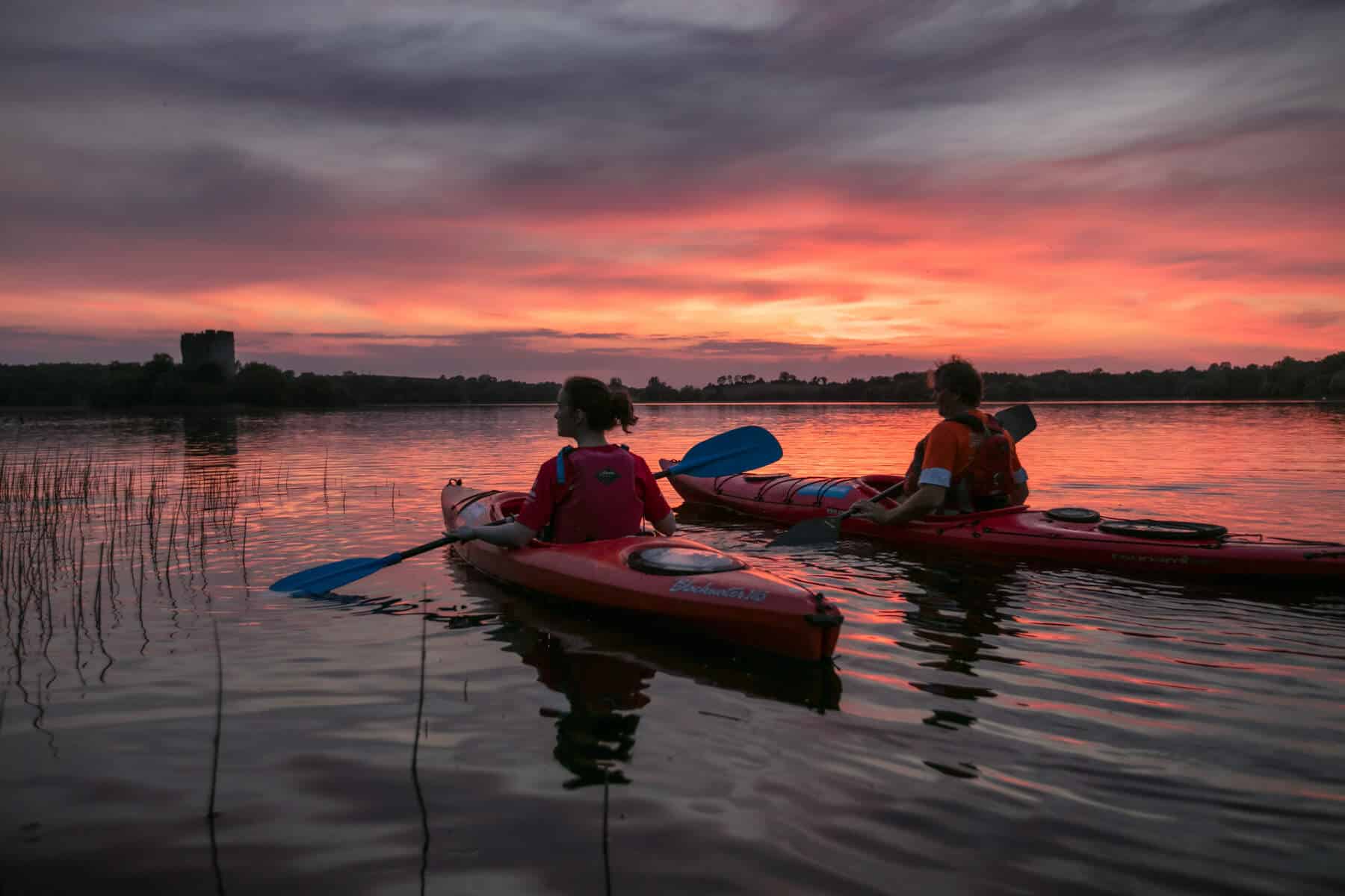 Canoeing near Cloughoughter Castle on Lough Oughter